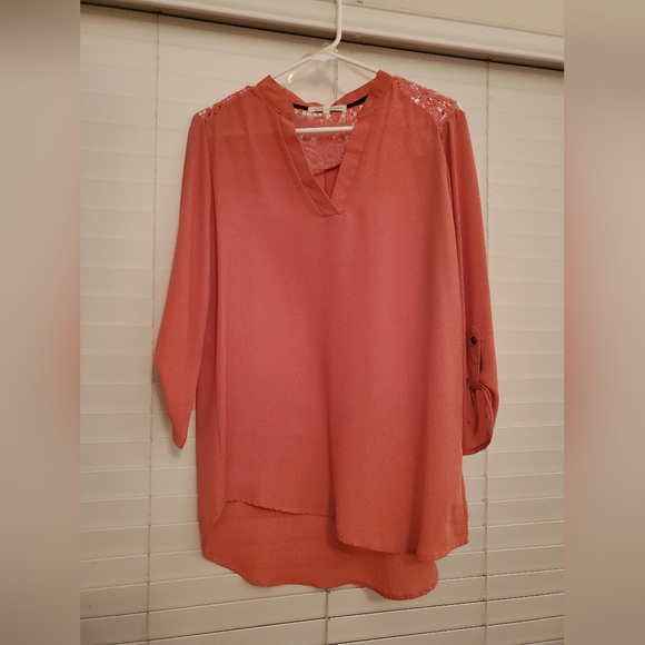 Salmon Tunic Style Blouse - L - Picture 1 of 6